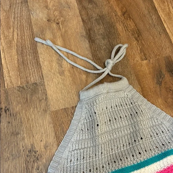 2 Piece Crochet Halter & Shorts Outfit Candy Color Stripes Small/Medium Juniors - Picture 17 of 17